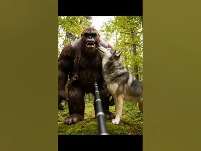 'Video thumbnail for Bigfoot with a pet wolf #bigfoot #bigfootvlog'