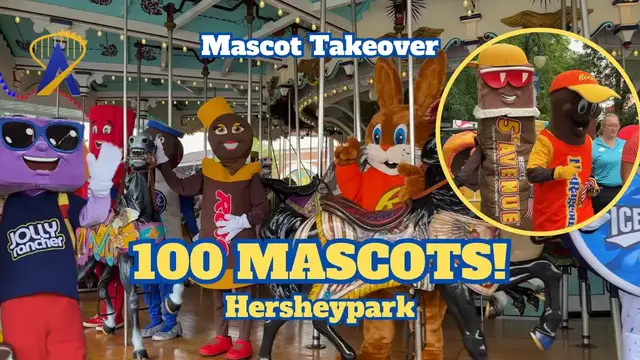 Video thumbnail for 100 Mascots vs. Hersheypark: The Ultimate Takeover