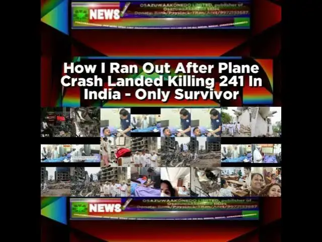 Video thumbnail for How I Ran Out After Plane Crash Landed Killing 241 In India - Only Survivor