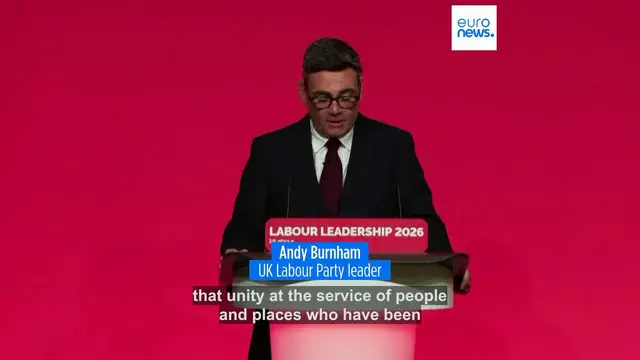 Video thumbnail for Andy Burnham makes first speech as new Labour leader