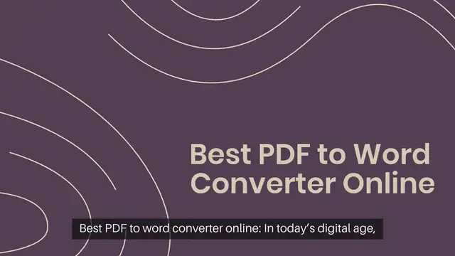 Video thumbnail for Best PDF to word converter online