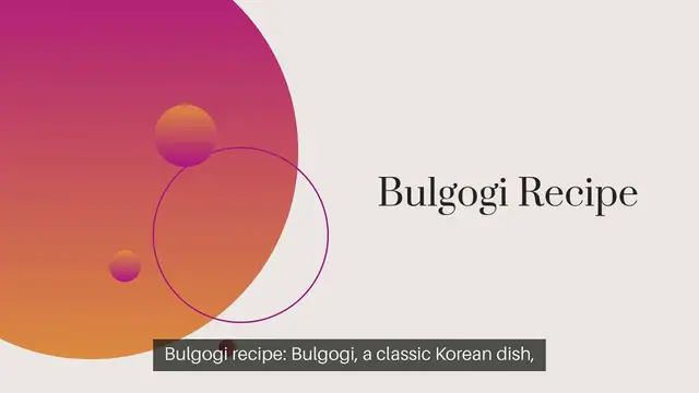 Video thumbnail for Bulgogi recipe