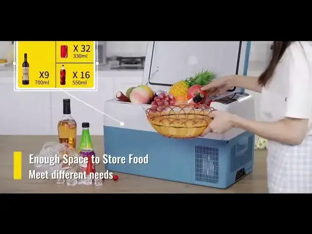 Video thumbnail for SucceBuy 55L Car Refrigerator Review | Portable Mini Fridge Freezer for Camping & Road Trips
