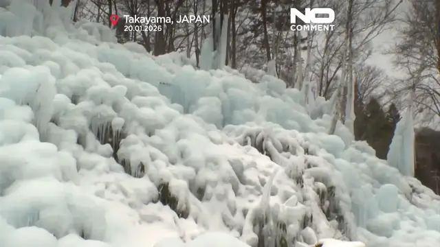 Video thumbnail for "Subzero forest": Ice forest created at mountain inn in Takayama