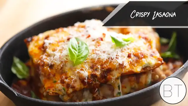 'Video thumbnail for Crispy Lasagna'