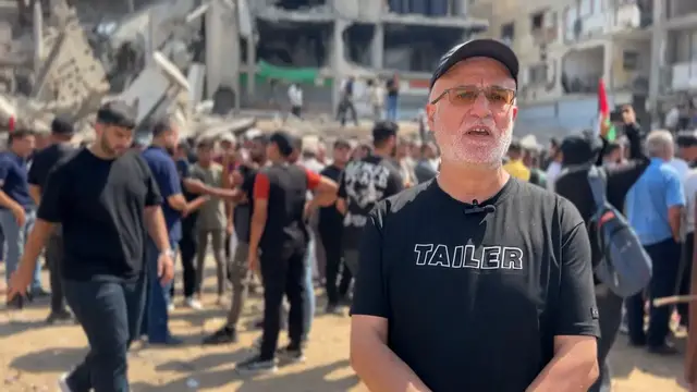 Video thumbnail for Palestinians mourn 112 people retrieved from rubble in Gaza (5).
