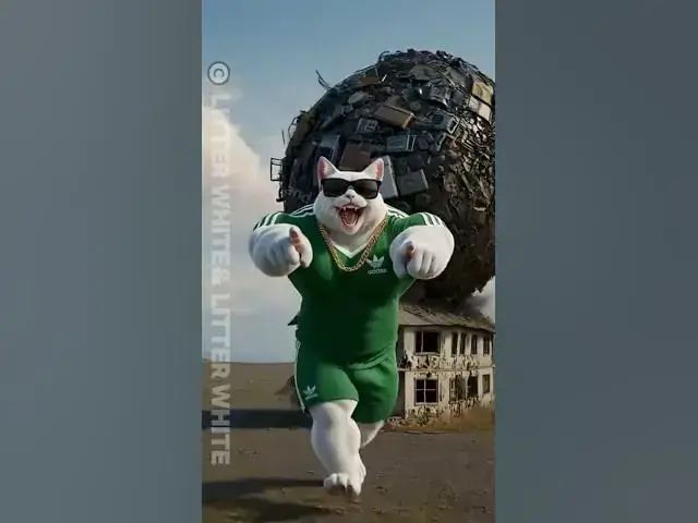 Video thumbnail for Cat's giant ball kidnaps the robot, puppy's revenge  #story  #cat #puppy #cute #shorts