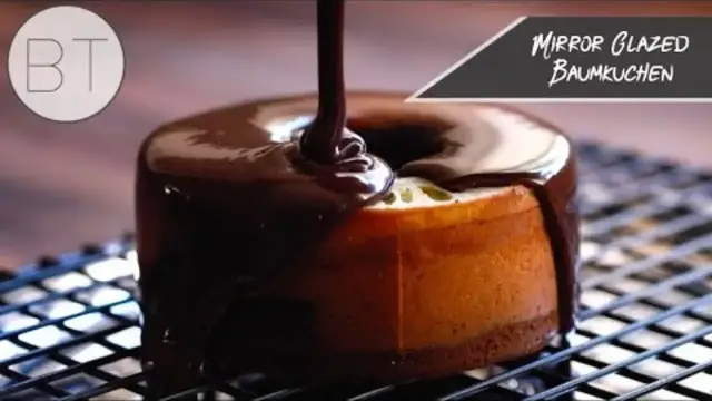 'Video thumbnail for Mirror Glazed Baumkuchen (Tree Cake)'
