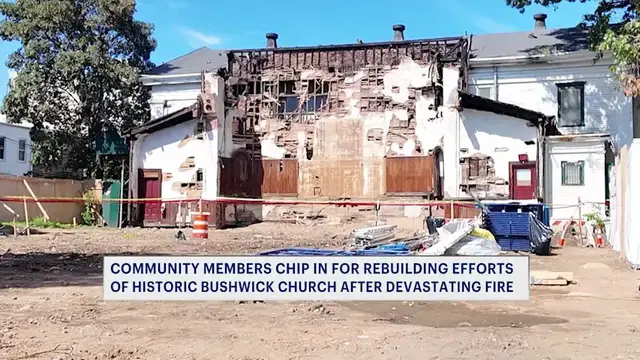 Video thumbnail for Harlem church donates $5,000 to help save historic Bushwick church damaged by fire