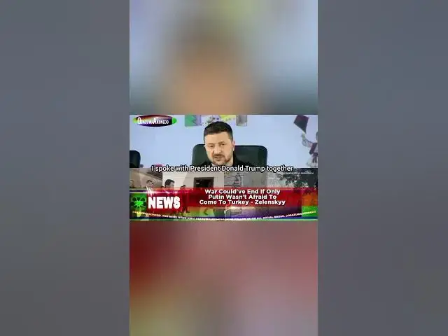 Video thumbnail for War Could've End If Only Putin Wasn't Afraid To Come To Turkey - Zelenskyy