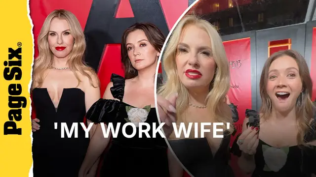 Video thumbnail for 'AHS' co-stars Leslie Grossman and Billie Lourd fawn over each other