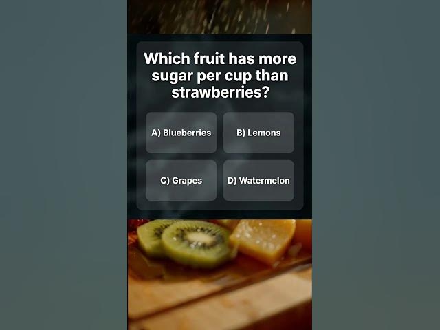 Video thumbnail for Which fruit has more sugar per cup than strawberries?