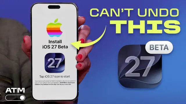 Video thumbnail for The Truth About iOS 27 Beta: Don't Make This Mistake!