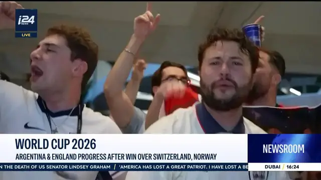 Video thumbnail for World Cup 2026: Argentina & England progress after win over Switzerland, Norway