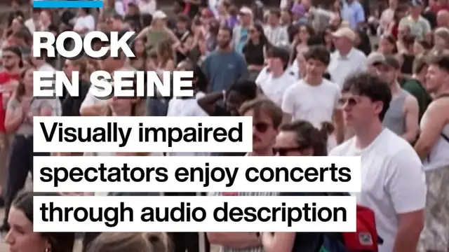 Video thumbnail for Rock en Seine: Visually impaired spectators enjoy festival with audio description