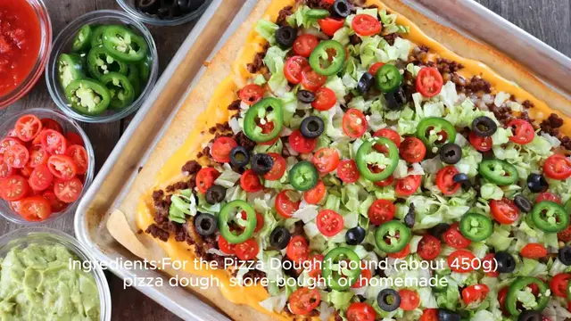 Video thumbnail for Sheet Pan Taco Pizza Recipe