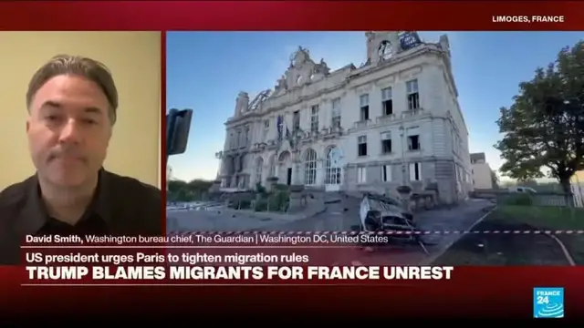Video thumbnail for Trump says 'France is burning', country 'shattered' by immigration