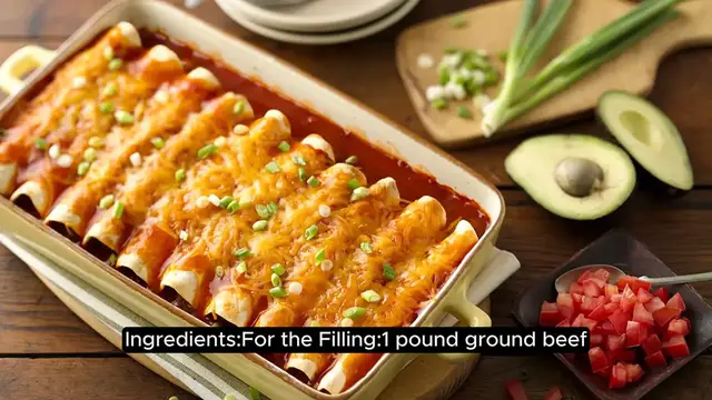 Video thumbnail for Beef enchiladas recipe