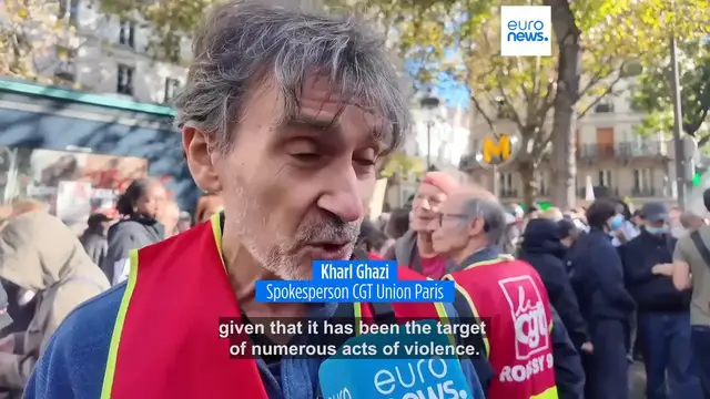 Video thumbnail for 'We are here to help them,' says yellow vests representative on joining students for nationwide protests