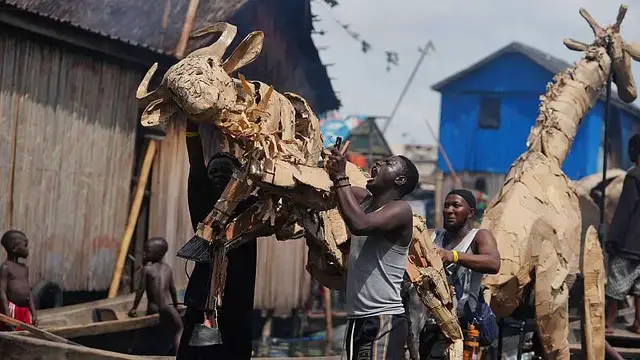 Video thumbnail for ‘The Herds’ puppets highlight climate change in Lagos