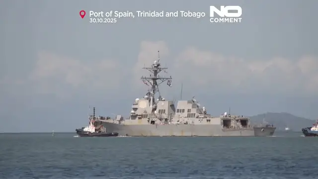 'Video thumbnail for Destroyer USS Gravely leaves Trinidad and Tobago'