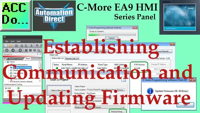 Video thumbnail for C-More EA9 HMI Series Panel Communication and Updating Firmware