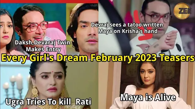'Video thumbnail for Every Girl's Dream on zeeworld: February 2023 teasers|Maya is alive,Ugra attempt to kill Rati.#tbjjn'