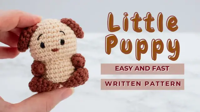 Video thumbnail for Amigurumi Puppy free pattern | Easy little crochet dog pattern