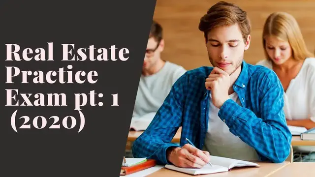 Video thumbnail for Real Estate Practice Exam Questions 1-50 (2020)