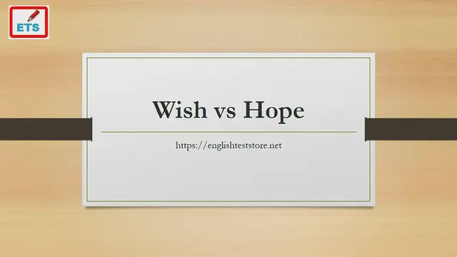 Video thumbnail for Wish vs Hope