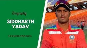 'Video thumbnail for Siddharth Yadav Indian Under-19 cricketer batting, biography, age, height, wife, family, etc.'