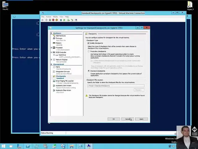 Video thumbnail for #HyperV vNext DEMO03-Production Checkpoints