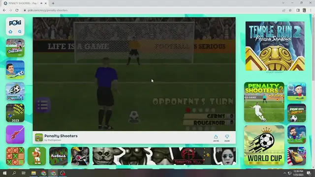 Video thumbnail for penalty shooters game on lagged