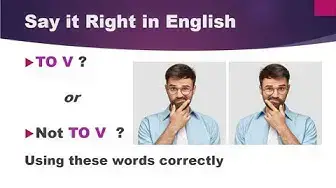 Video thumbnail for How to Learn English:  To V or Not To V