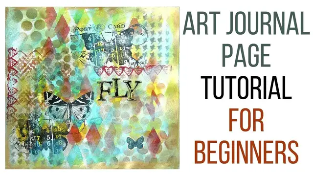 Video thumbnail for Easy Mixed Media Art Journal Page Tutorial for Beginners