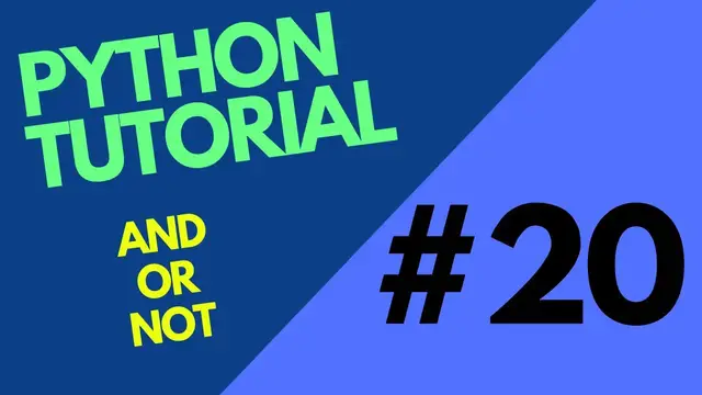 Video thumbnail for AND OR NOT Operators in Python | Bitwise operators | Python tutorial #20