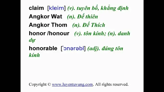 Video thumbnail for Learn English Vocabulary - Grade 8 - Unit 14 - Lesson 02