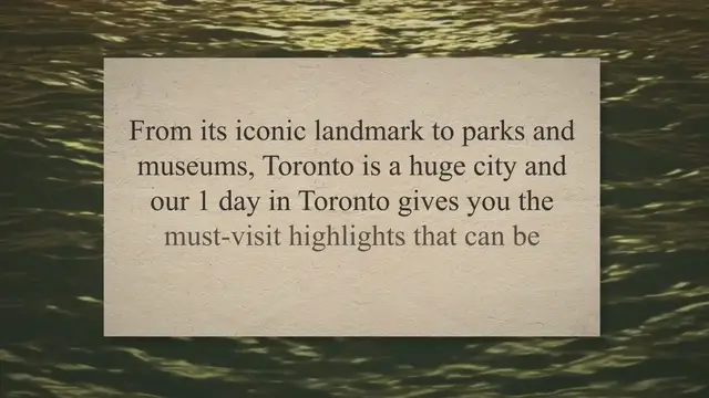 Video thumbnail for 1 Day In Toronto: Your Easy Itinerary For 24 Hours