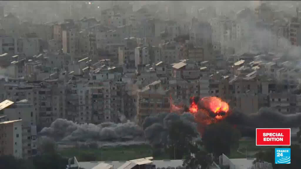 Video thumbnail for Israel continues to strike Lebanon: At least 16 killed in raids on Nabi Chit