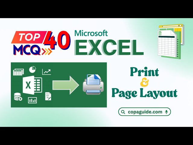 Video thumbnail for 💡Top 40 #mcqs  on #pagelayout  and #printing options in #excel  𝄜 in Hindi 🎯 #quiz