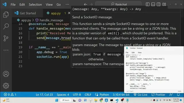 Video thumbnail for Build a Flask-Socket.io Chat App With Image Sending Using HTML5 Forms in Browser Using Javascript