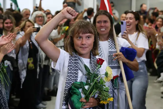 'Video thumbnail for Gaza flotilla activists arrive in Greece after Israeli prison release'