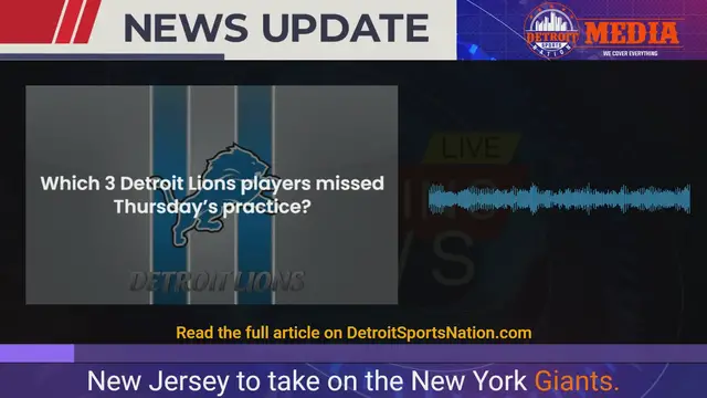 Video thumbnail for 3 Detroit Lions players miss Thursday’s practice
