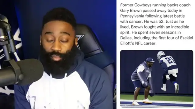 Video thumbnail for Former Cowboys running backs coach Gary Brown passed away at 52