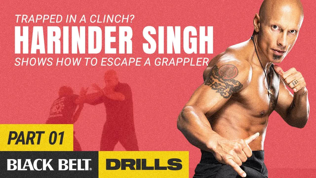 Video thumbnail for blackbelt_magazine: boxing tactics against grapplers with sifu harinder singh