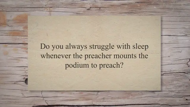 'Video thumbnail for How To Prevent Sleeping In Church During The Sermon Period: 9 Sure Practical Ways.'
