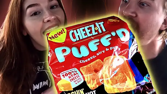 Video thumbnail for We Tried Cheez-It PUFF'D Scorchin' Hot Cheddar | SO GOOD!