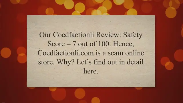 'Video thumbnail for Check If Coedfactionli.com Scam Or Genuine In This Review'