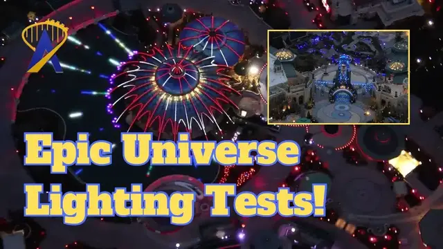 'Video thumbnail for Epic Universe Light Tests - Celestial Park - Super Nintendo - and more!'