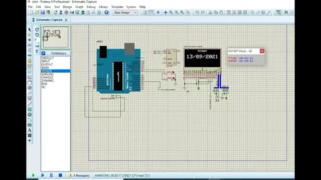 Video thumbnail for Arduino DS1307RTC and SSD1306 OLED display in Proteus!
